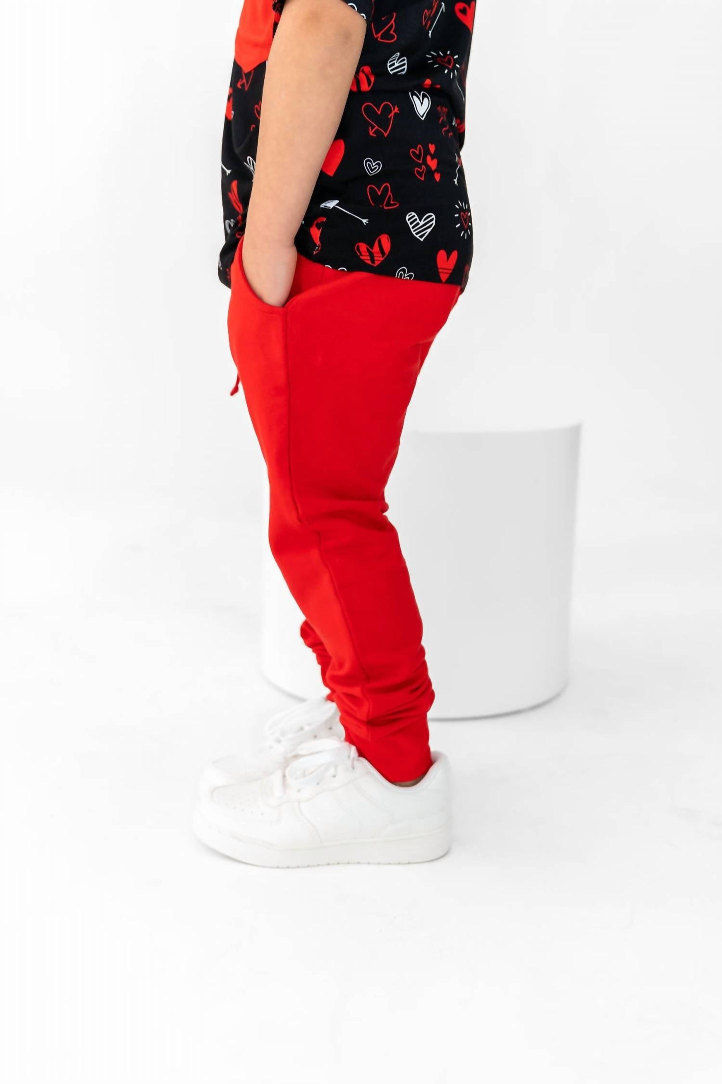 Laree + Co. - Heart Doodles Bamboo Pocket Tee + Jogger Set