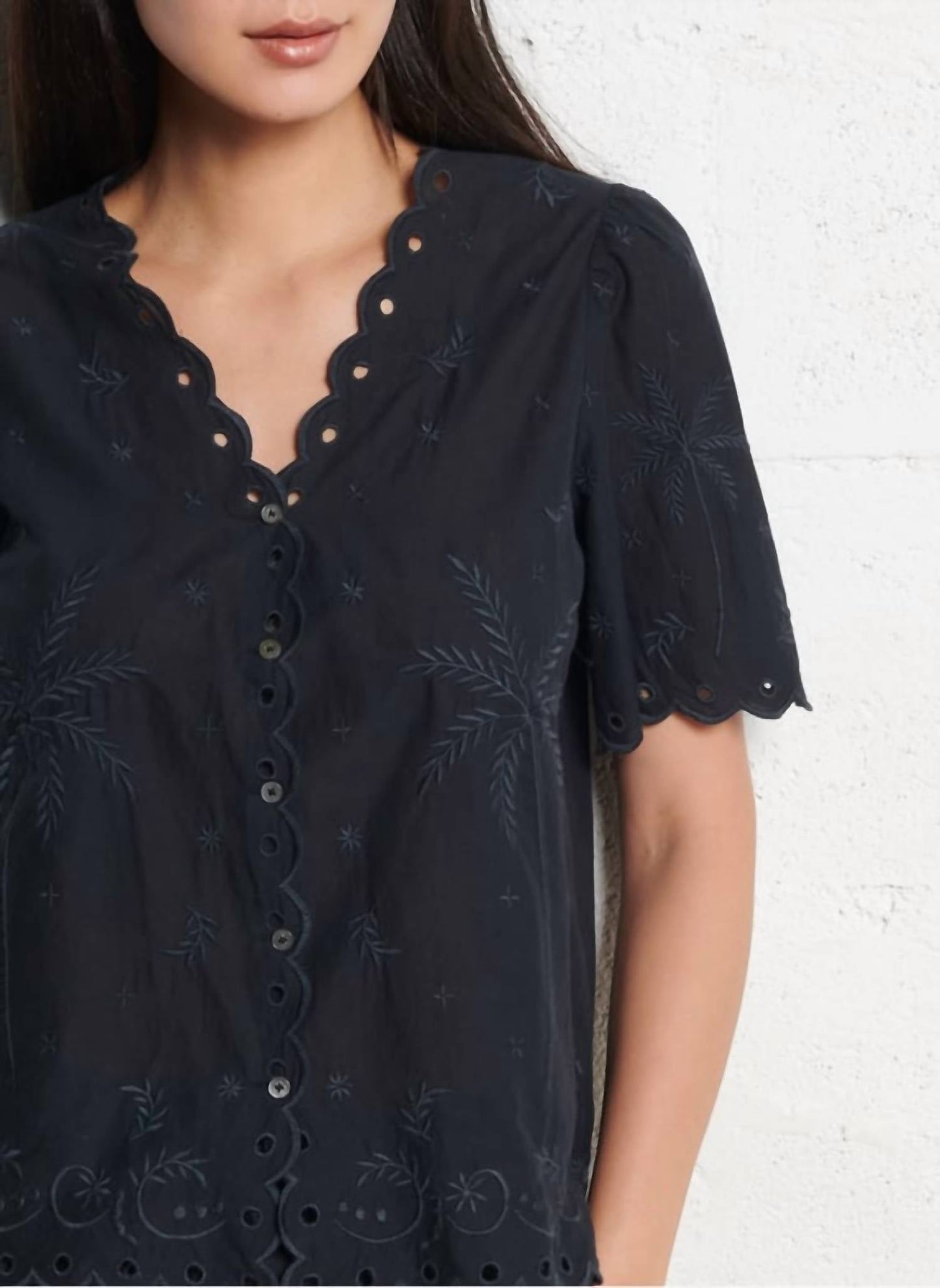Hartford - Costa Woven Eyelet Top