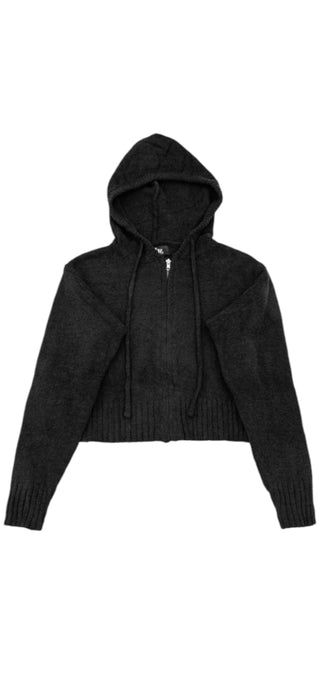 Flowers By Zoe - Girl's Cropped Knit Hoodie