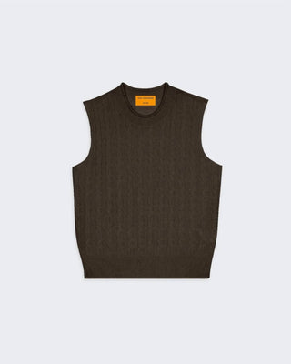 Guest In Residence - Cable Crew Neck Sleeveless Vest