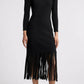 Anne Klein - Fringe Hem Sweater Dress