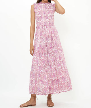 Oliphant - Sleeveless Smocked Maxi Dress