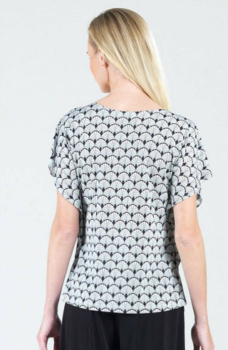 Clara Sunwoo - Buttery Knit Caftan Flutter Sleeve Top