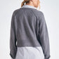 Elan - Stevie Layered Sweater/Striped Shirt Combo