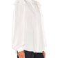 Selkie - Tuxedo Ruffle Detailed Blouse