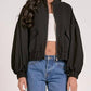 Elan - Women's Balloon Sleeve Bomber Jacket