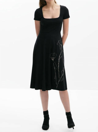 Desigual - LOW-CUT MIDI DRESS