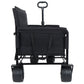 3-in-1 Convertible Folding Wagon Cart with Bench Seat & Storage