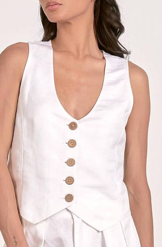 Elan - Linen Halter Vest