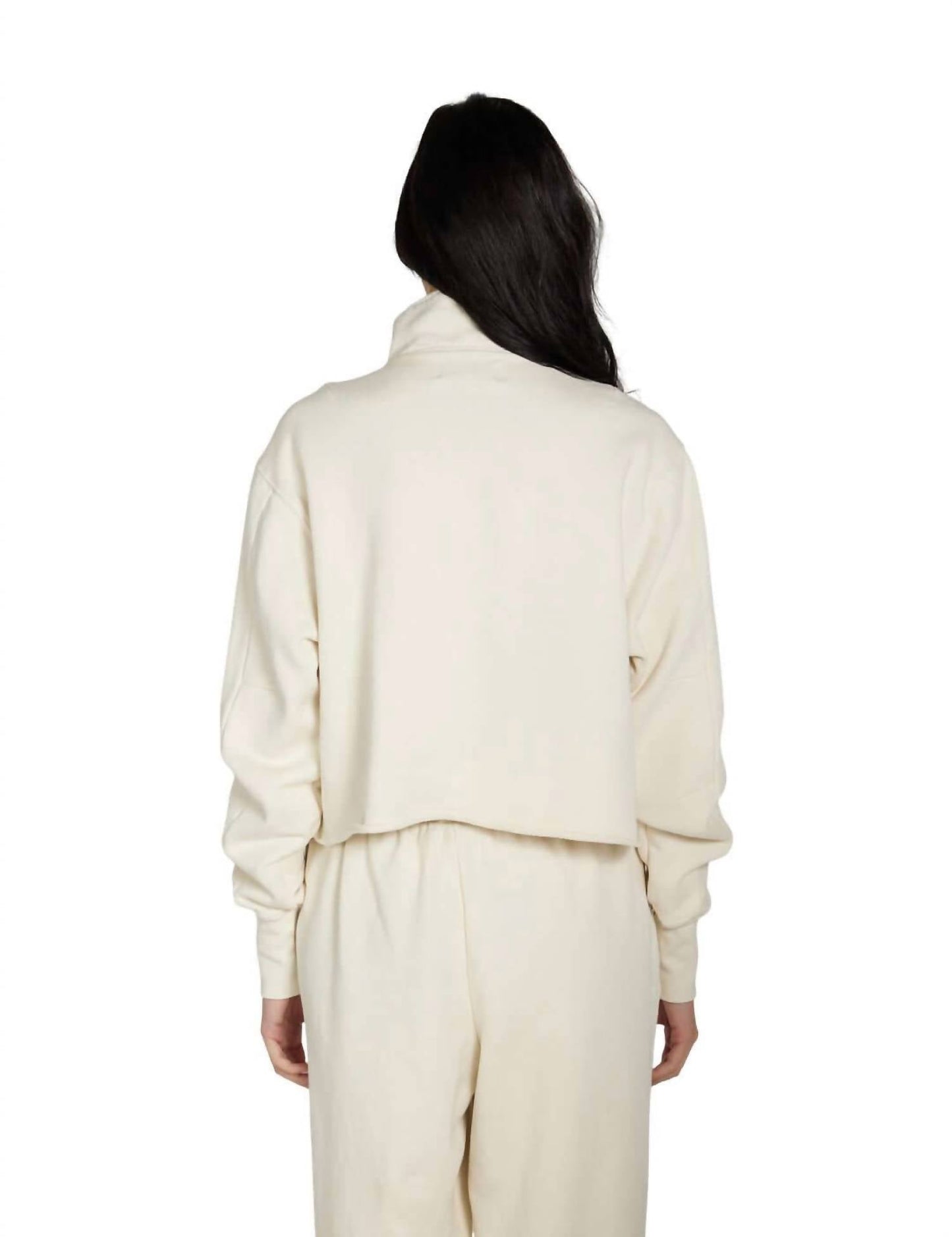Les Tien - Haley Crop Half Zip Pullover Sweater