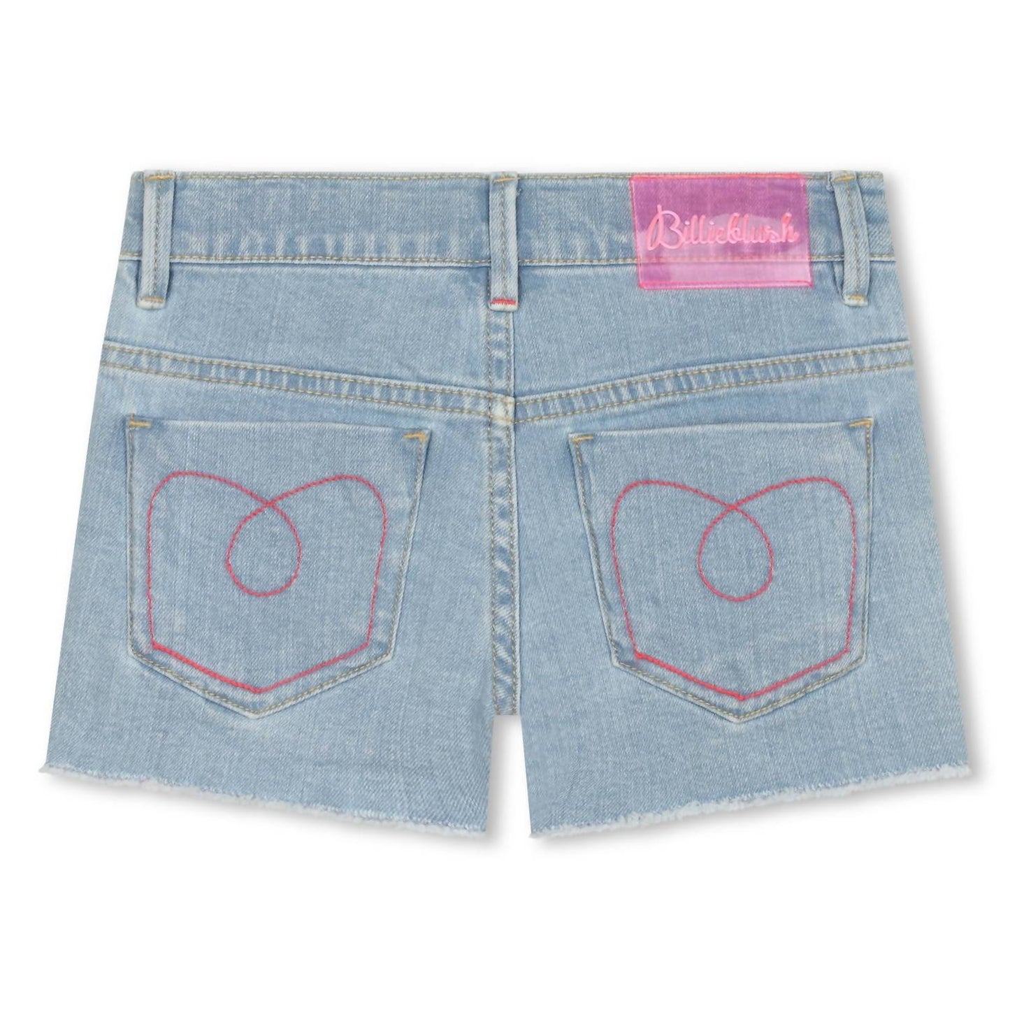 Billieblush - Denim Shorts With Cat Milkshake Patch