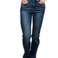 Judy Blue - Mid Rise Raw Hem Bootcut Jeans