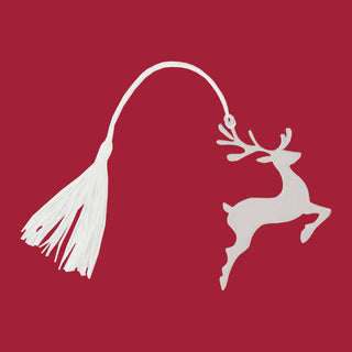 Creative Gifts International - Reindeer Ornament with White Tassel