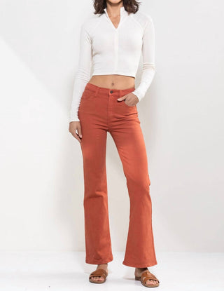 Sneak Peek - HIGH RISE SOLID SLIM BOOTCUT JEANS