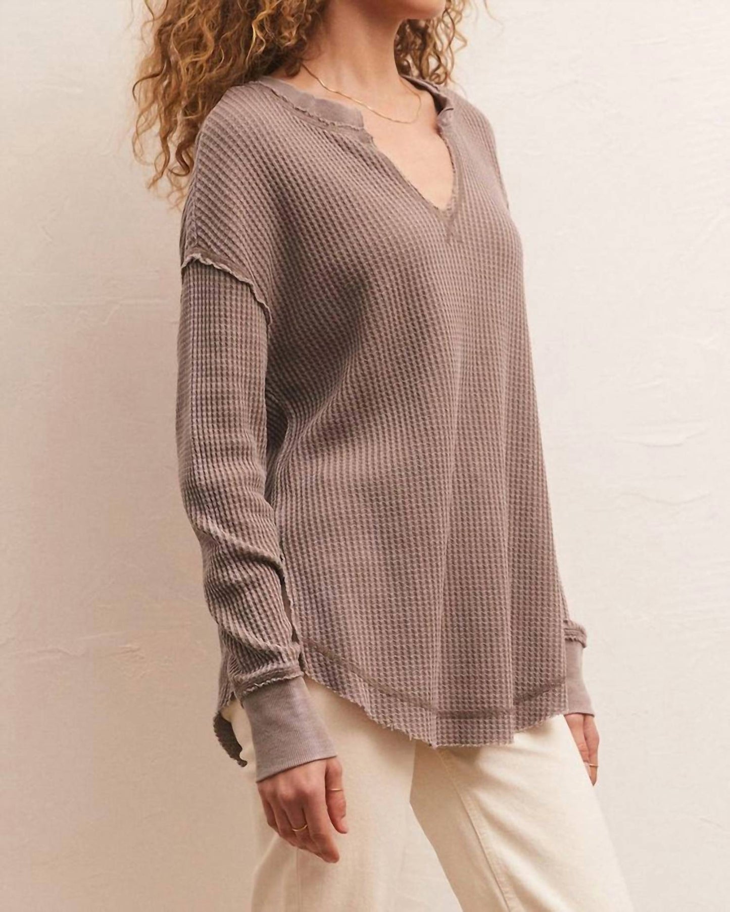 Z Supply - DRIFTWOOD THERMAL LONG SLEEVE TOP