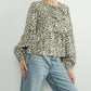 Aaron & Amber - Long Sleeve Bow Tie Blouse