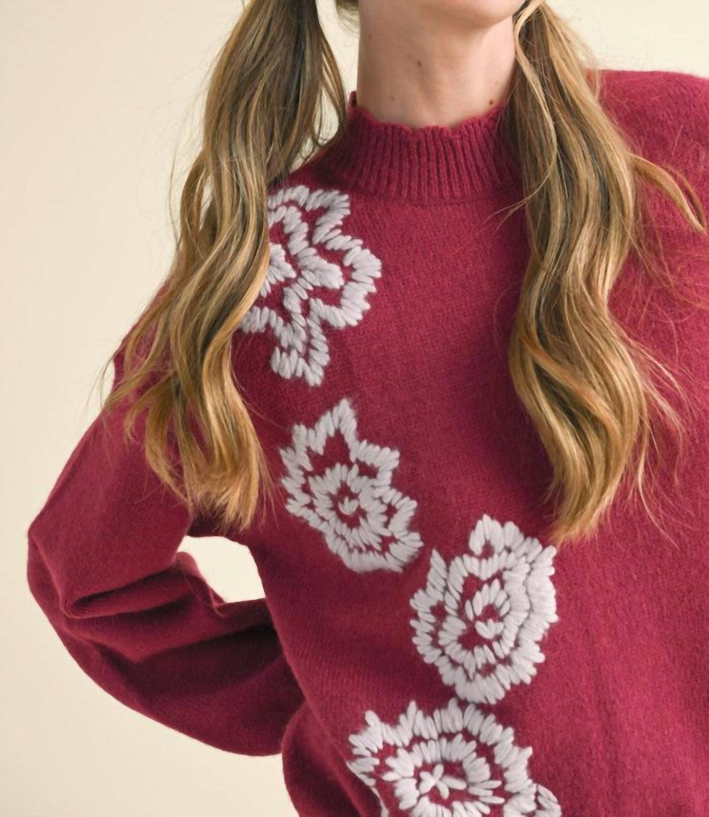 &Merci - Abigail Flower Detail Sweater