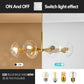 36" Modern Gold 8-Light Sputnik Chandelier with Clear Glass Shades