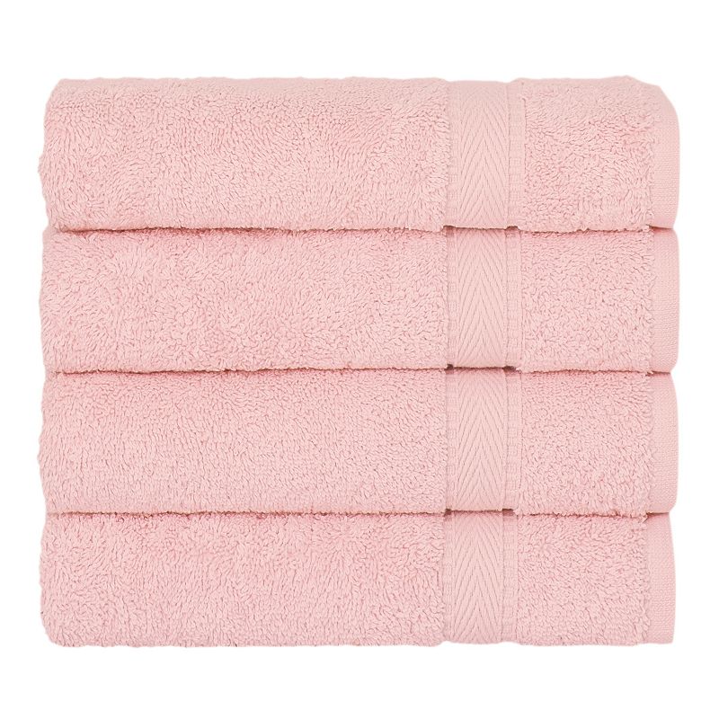 4Piece Pink Sinemis Terry Hand Towel Set