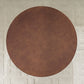 31.49'' Faux Burl Wood Pattern Round Coffee Table with Sturdy Pedestal