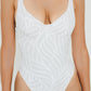 Gigizara - Calico One Piece Swimsuit Print Pattern & Underwire Support