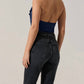 Astr - Morrigan Satin Ruffle Halter Top