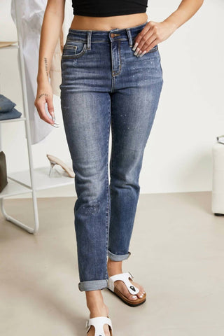 Judy Blue - Bleach Splash Boyfriend Jeans