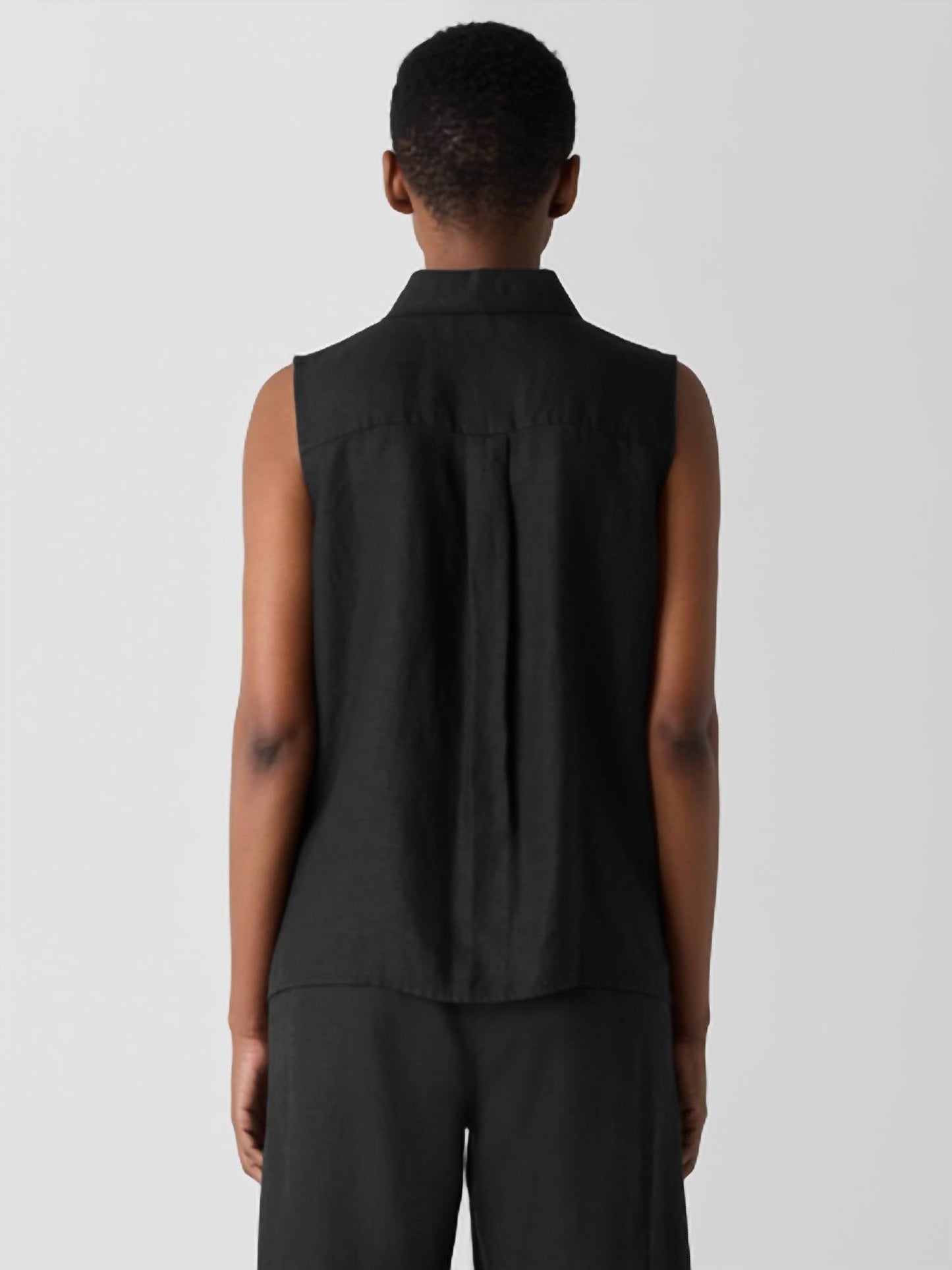 Eileen Fisher - EILEEN FISHER CLASSIC COLLAR SLEEVELESS TOP