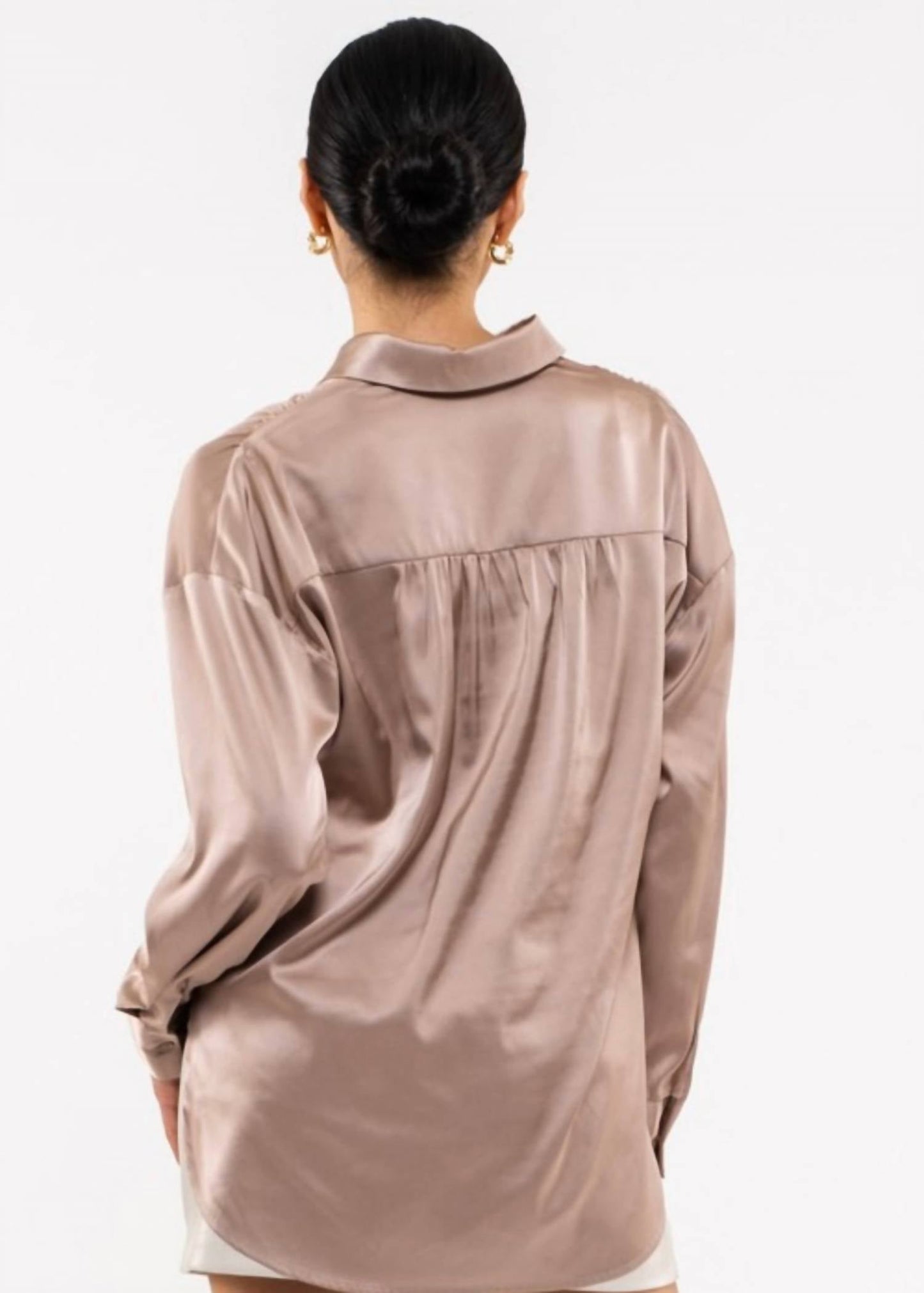 Blu Pepper - Madeleine Satin Button Front Shirt