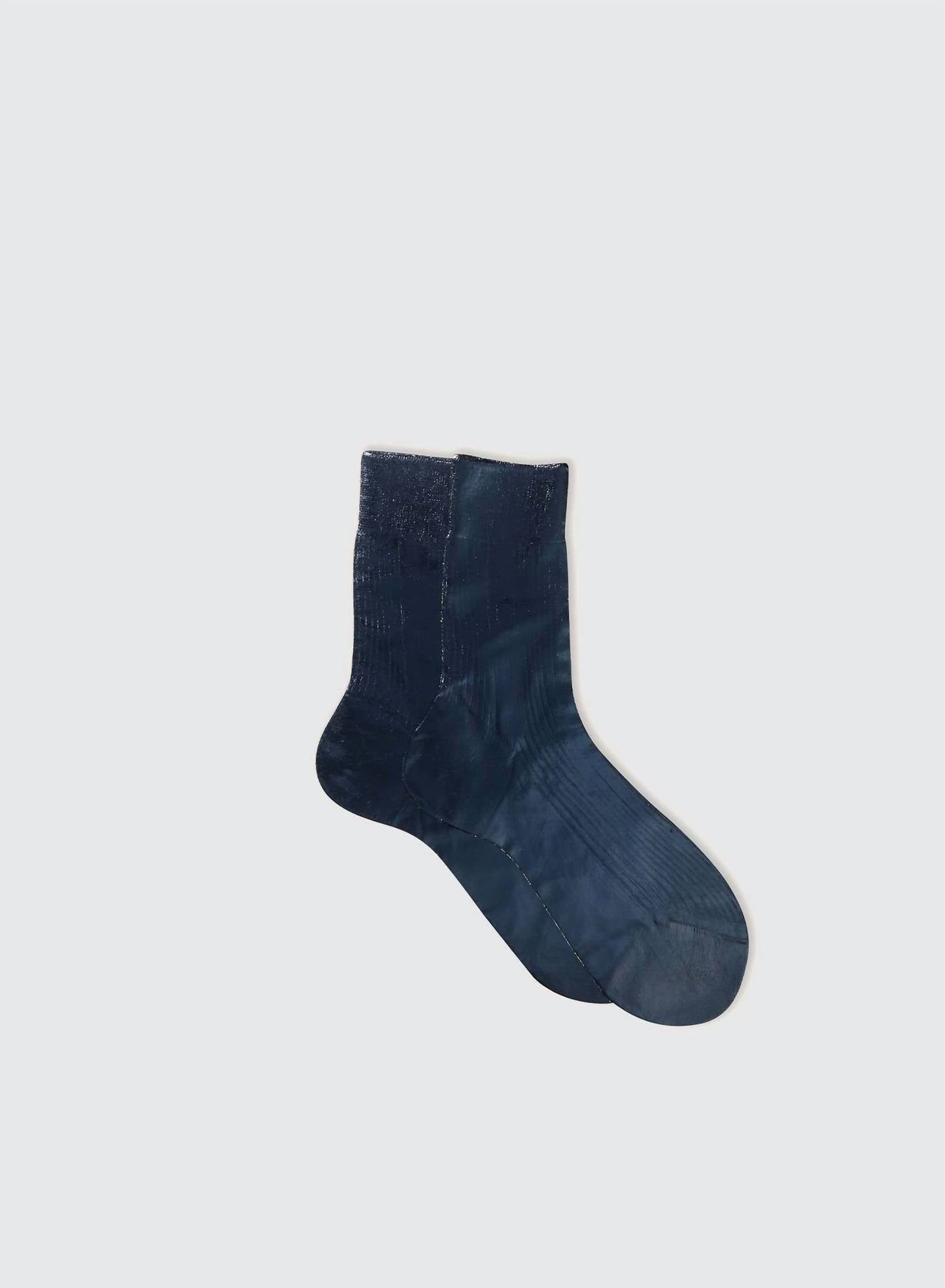 Maria La Rosa - Women's One Ribbed Laminated Metallic Socks