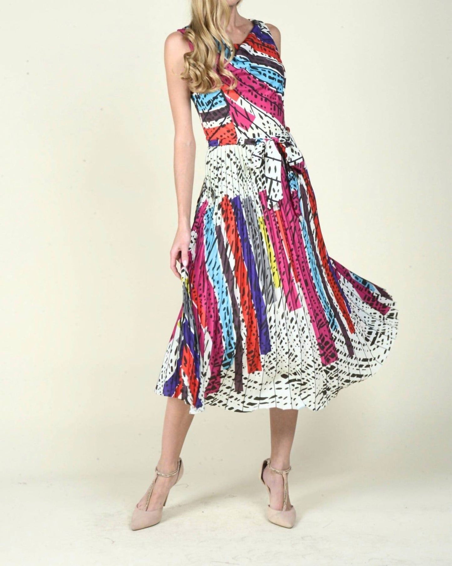 Eva Franco - Jolie Pleated Midi Dress