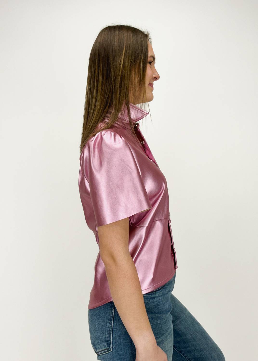 Dolce Cabo - Carter Metallic Leather Top