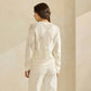 Able - Flower Embroidered Openwork Sweater Top