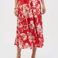 Joseph Ribkoff - Satin Floral Print A-line Skirt
