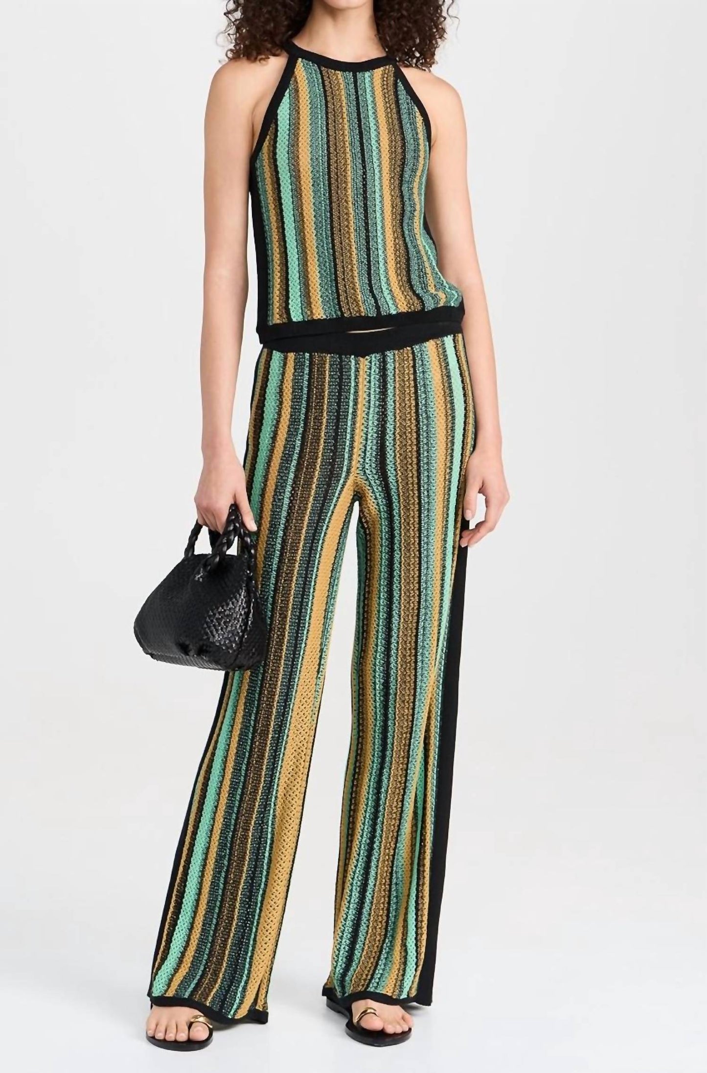 Nation Ltd - Mari Crochet Stripe Halter Top