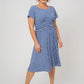 Leota Women's Brittany Short Sleeve Jersey Dress Blue