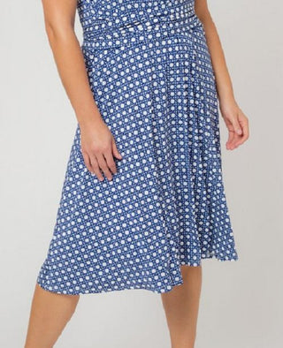 Leota Women's Brittany Short Sleeve Jersey Dress Blue