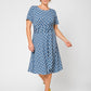 Leota Women's Brittany Short Sleeve Jersey Dress Blue