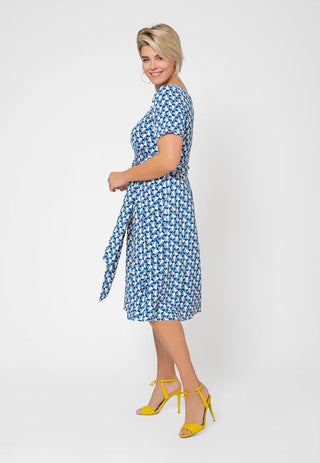 Leota Women's Brittany Short Sleeve Jersey Dress Blue