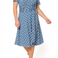 Leota Women's Brittany Print Fit & Flare Jersey MIDI Dress Purple