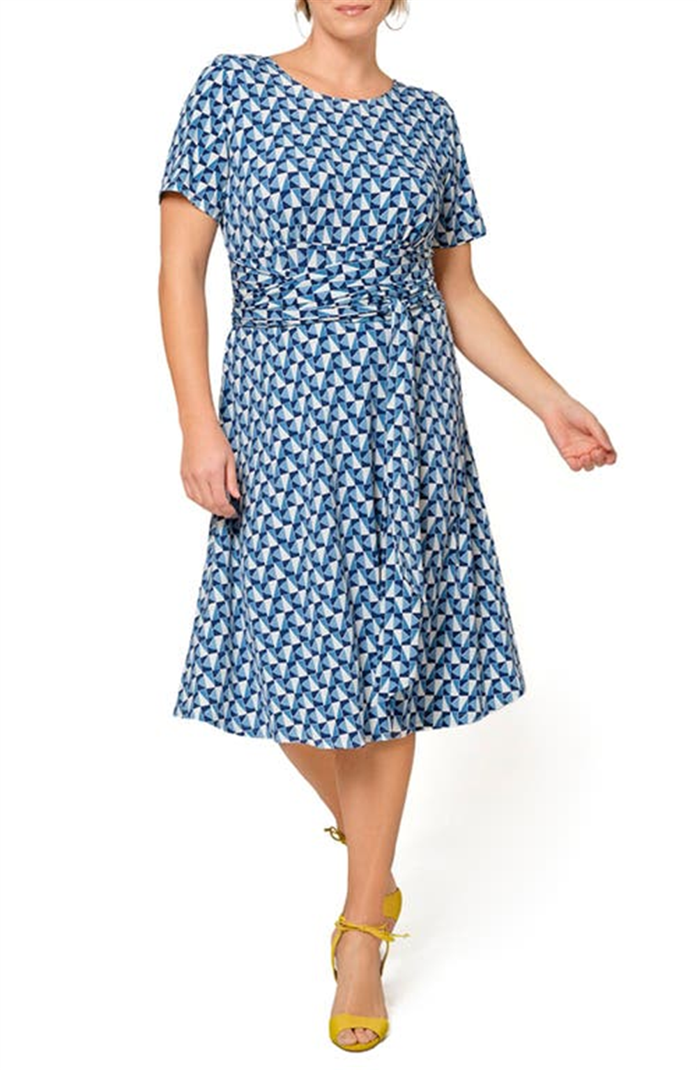 Leota Women's Brittany Short Sleeve Jersey Dress Blue