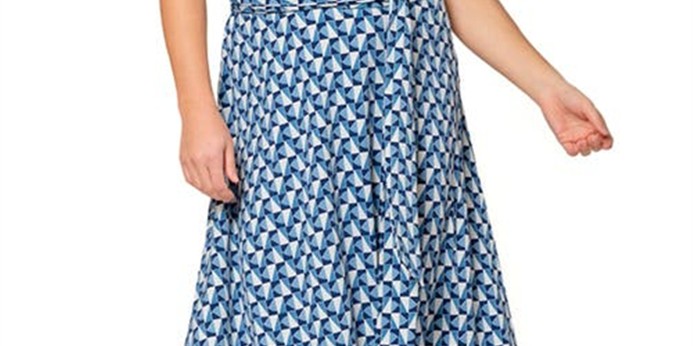 Leota Women's Brittany Print Fit & Flare Jersey MIDI Dress Purple
