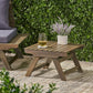 Sedona Outdoor Side Table With Open Slat Design