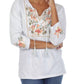 Paparazzi - Knit Embroidered Pull-Over Shirt