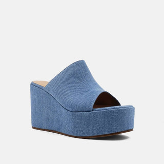 Shu Shop - Women's Ilaria Denim Wedge Sandals