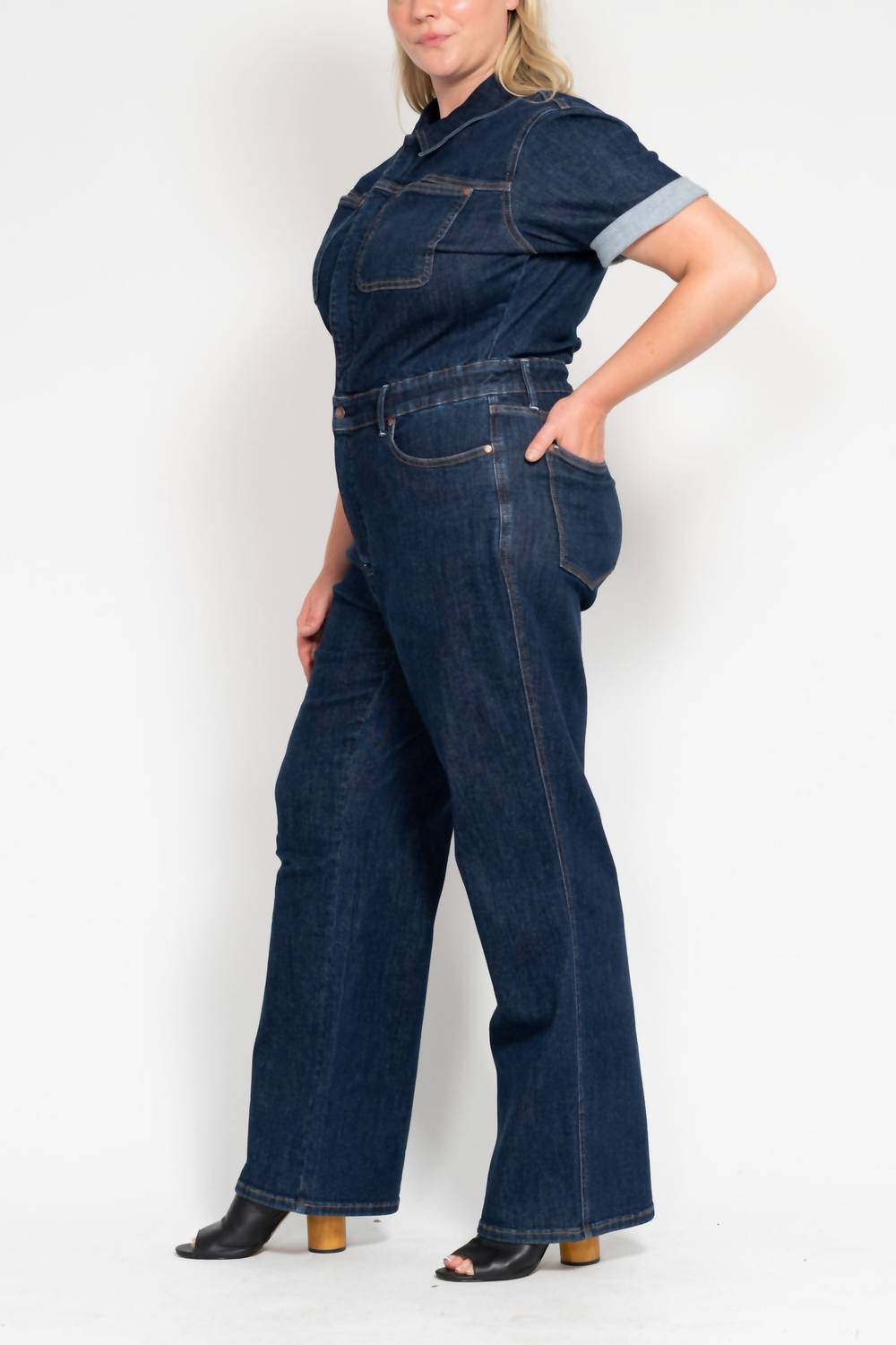 Judy Blue - High Waist Tummy Control Straight Jeans Jumpsuit