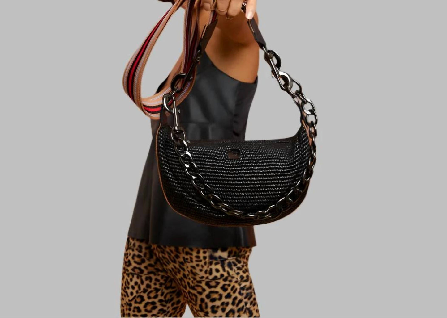 Think Royln - Raffia Tiny Dancer Crossbody Bag