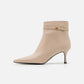Tory Burch - Women's Double T Buckle Pointed Ankle Boot