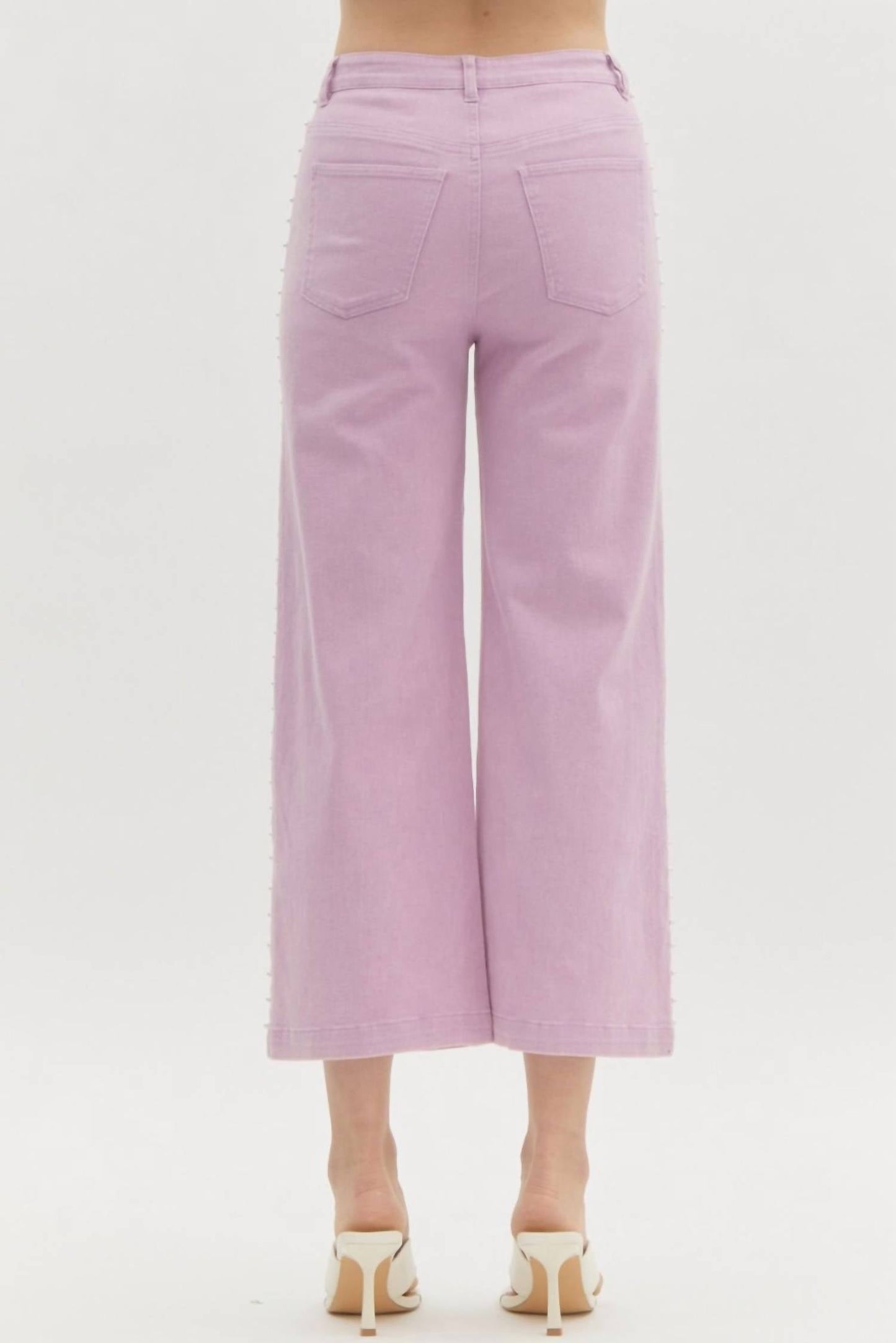 Entro - Dripping Pearl Denim Pants