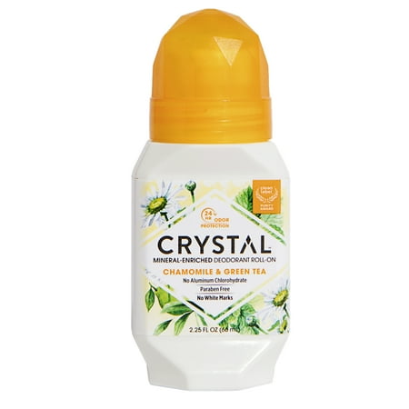Crystal Body MineralEnriched RollOn Unisex Chamomile  Green Tea  225 fl oz